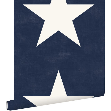 papier peint étoiles bleu marine - ESTAhome (1/5)