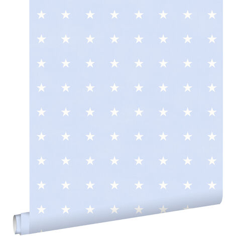 papier peint étoiles bleu clair - ESTAhome (1/5)