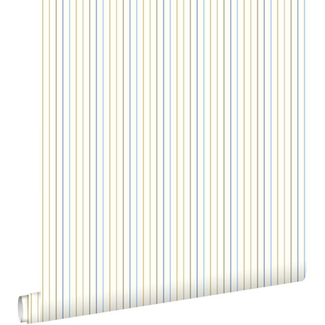 papier peint à rayures bleu clair  - ESTAhome (1/5)