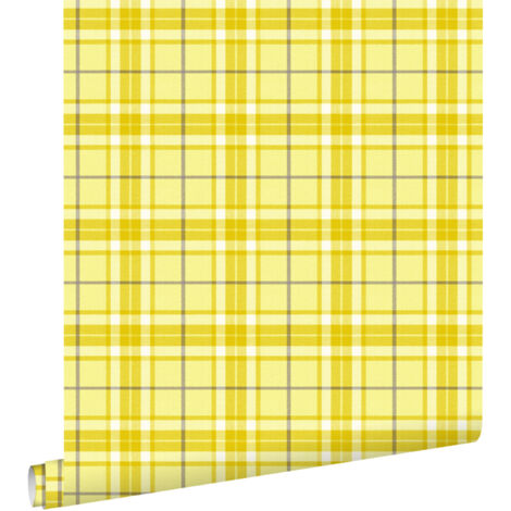 papier peint vichy jaune - ESTAhome (1/5)