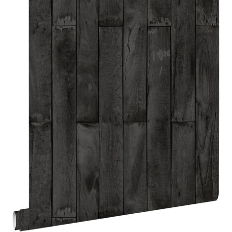 papier peint imitation bois noir  - ESTAhome (1/5)