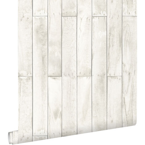 papier peint imitation bois blanc - ESTAhome (1/5)