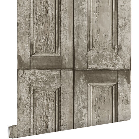 papier peint portes à panneaux taupe - ESTAhome (1/5)