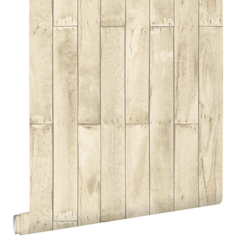 papier peint imitation bois beige - ESTAhome (1/5)