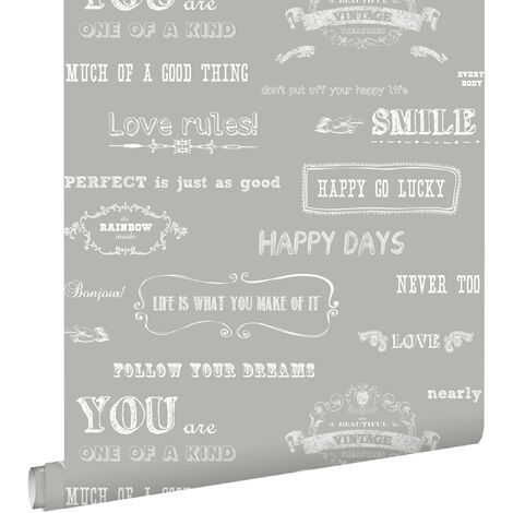papier peint texte tableau beige  - ESTAhome (1/5)