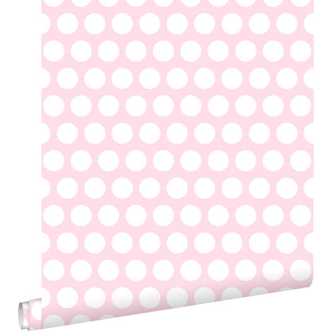 papier peint à motif de petits points rose clair  - ESTAhome (1/5)