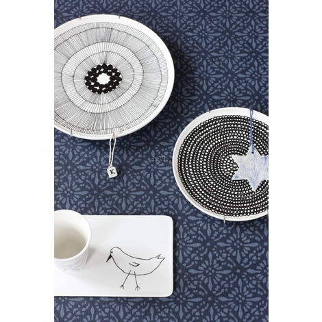 papier peint motif oriental bleu  - ESTAhome