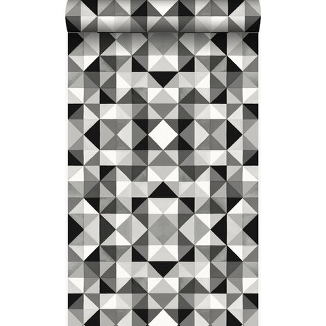 papier peint cubique noir et blanc - Origin Wallcoverings (1/5)