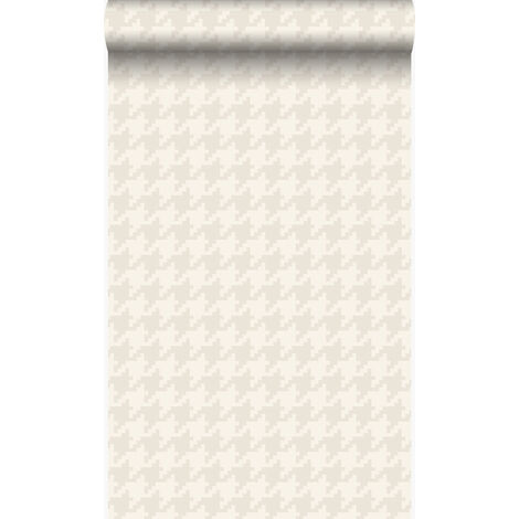 papier peint pied de poule blanc et argent  - Origin Wallcoverings (1/5)