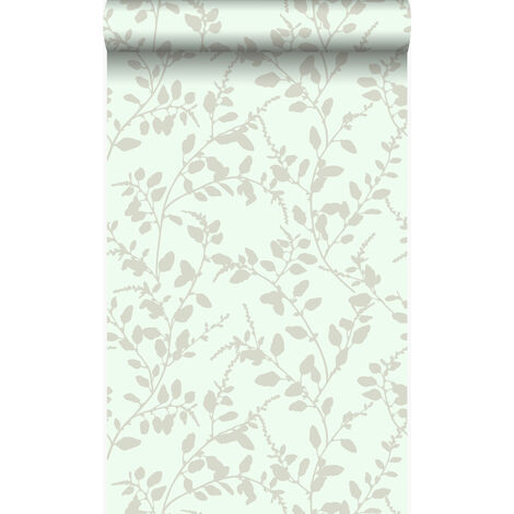 papier peint feuilles bleu canard  - Origin Wallcoverings (1/5)