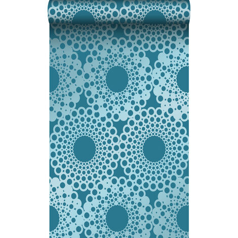 papier peint forme graphique bleu canard  - Origin Wallcoverings (1/5)