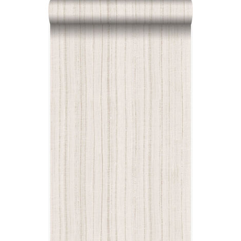 papier peint à rayures fines irrégulières beige - Origin Wallcoverings (1/5)