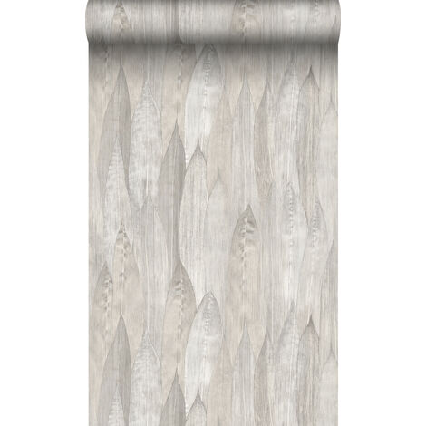 papier peint feuilles gris chaud  - Origin Wallcoverings