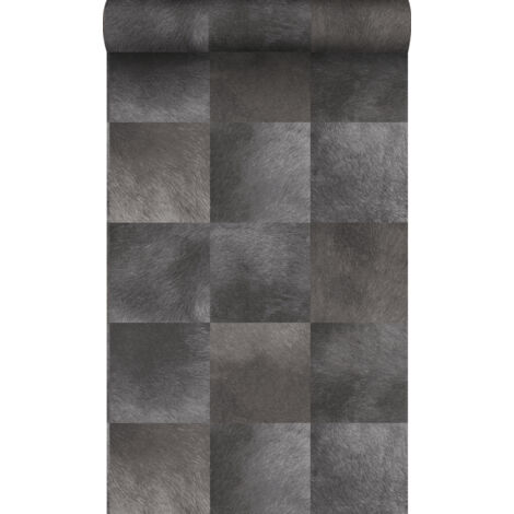 papier peint motif en peau d'animal gris foncé - Origin Wallcoverings (1/5)