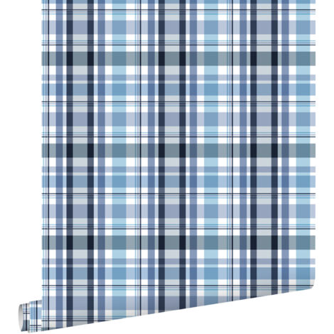 papier peint vichy bleu - ESTAhome (1/5)