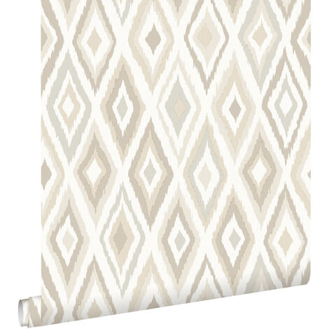 papier peint imitation d'ikat beige - ESTAhome (1/5)