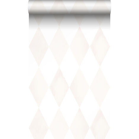 papier peint à carreaux beige crème clair et blanc mat - Origin Wallcoverings (1/5)