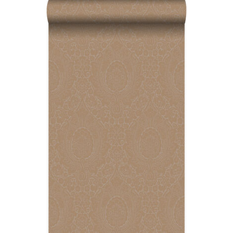 papier peint ornement taupe et bronze brillant  - Origin Wallcoverings (1/5)