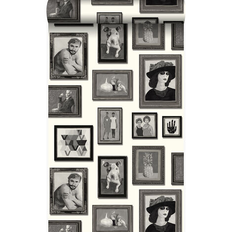 papier peint motif pictural noir et blanc  - Origin Wallcoverings (1/5)
