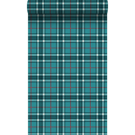 papier peint vichy turquoise - Origin Wallcoverings (1/5)