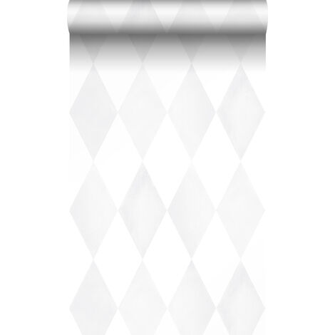 papier peint à carreaux blanc mat et gris chaud clair - Origin Wallcoverings (1/5)