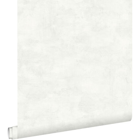 papier peint effet béton gris chaud clair et blanc mat - ESTAhome (1/5)