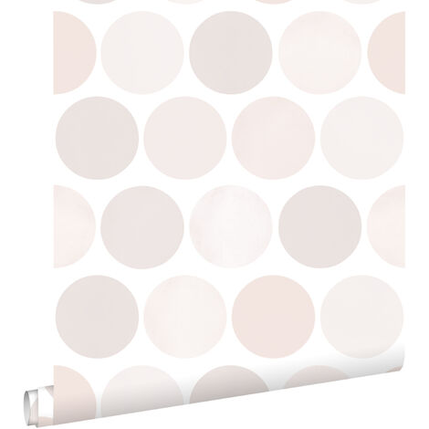 papier peint gros points rose clair - ESTAhome (1/5)