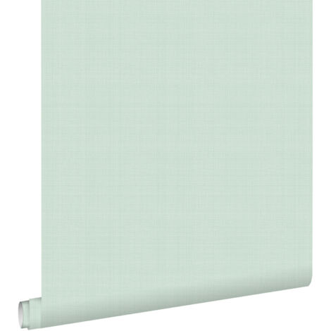 papier peint lin vert menthe - ESTAhome (1/5)