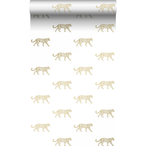 papier peint léopards blanc et or - Origin Wallcoverings (1/5)