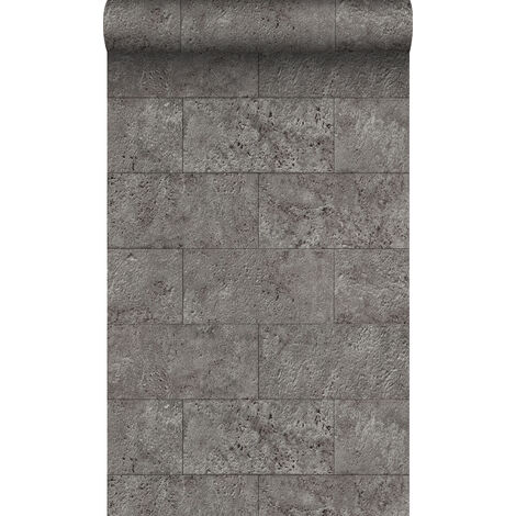papier peint imitation pierre taupe - Origin Wallcoverings (1/5)