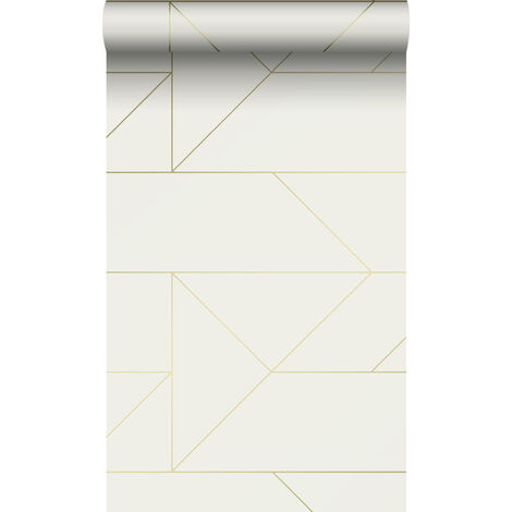 papier peint lignes graphiques beige et or - Origin Wallcoverings (1/5)