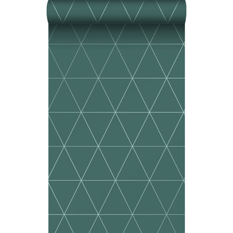 papier peint triangles graphiques vert - Origin Wallcoverings (1/5)
