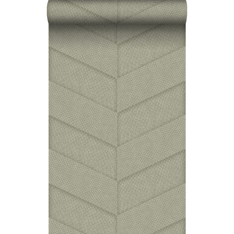 papier peint motif de carrellages avec imitation peau de serpent beige - Origin Wallcoverings (1/5)