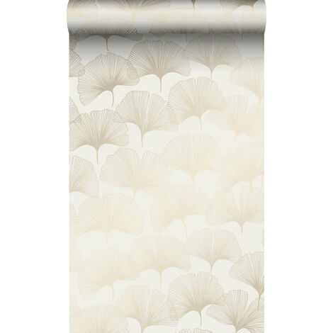 papier peint feuilles de ginkgo beige et or - Origin Wallcoverings (1/5)