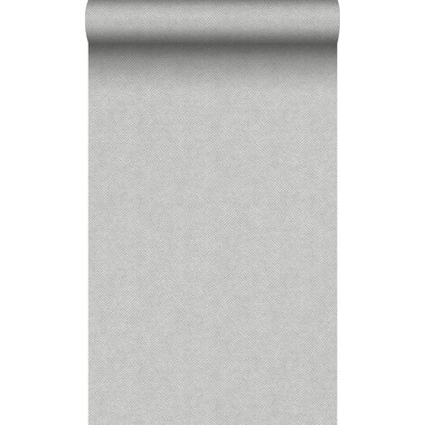 papier peint tissage à chevrons gris clair - Origin Wallcoverings (1/5)