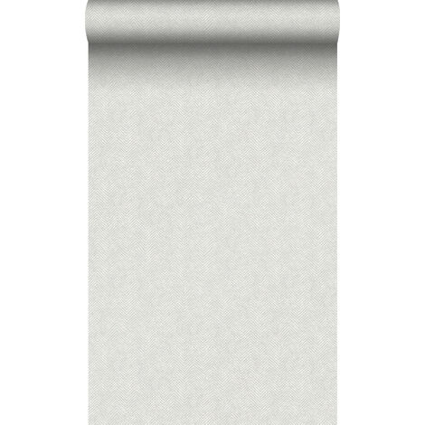 papier peint tissage à chevrons vert grisé - Origin Wallcoverings (1/5)