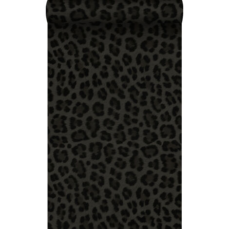 papier peint peau de léopard gris foncé et noir - Origin Wallcoverings (1/5)