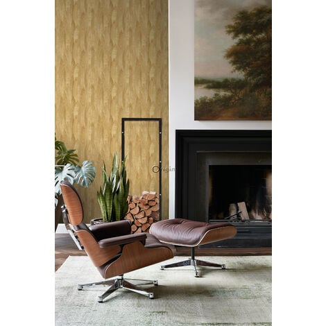 papier peint feuilles jaune ocre  - Origin Wallcoverings