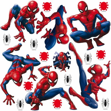 Autocollant mural super-héros 3D Spiderman amovible PVC autocollant mural  décoration chambre de garçon salon pépinière