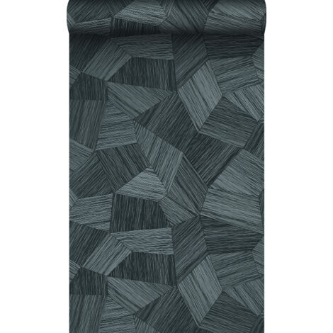 papier peint graphique 3D gris charbon de bois - Origin Wallcoverings (1/5)