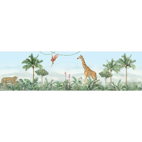 Frise de papier peint adhésive animaux de la jungle - 9.7 x 500 cm de Sanders & Sanders (1/5)