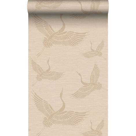 papier peint oiseaux de grue beige - Origin Wallcoverings (1/5)