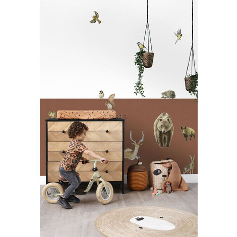 Stickers Muraux Animaux Jungle TOARTI - Éléphant, Singe, Panda, Lion | Déco Chambre Enfant Adhésif Vinyle