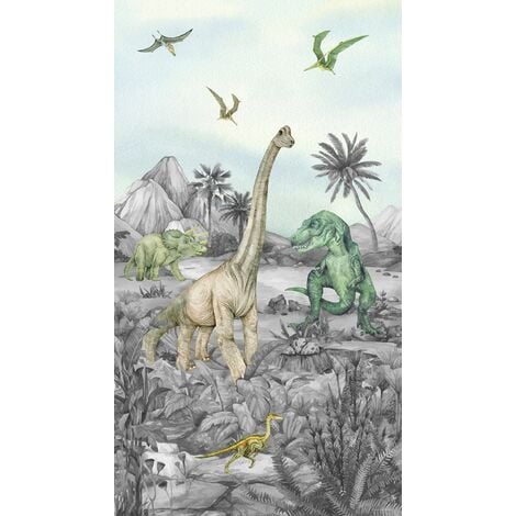 Papier peint panoramique dinosaures - 2.7 x 1.5 m de Sanders & Sanders