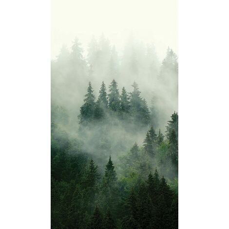 papier peint panoramique montagnes avec des arbres vert - Sanders & Sanders (1/3)
