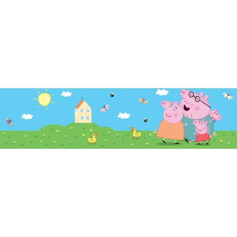 Frise de papier peint adhésive Peppa Cochon - 13.8 x 500 cm de Sanders & Sanders (1/2)