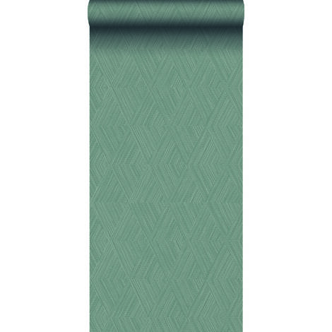 papier peint graphique 3D gris vert - Origin Wallcoverings (1/5)