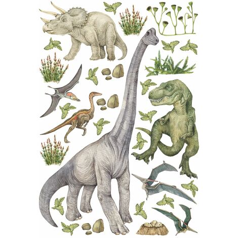 Autocollants - Drôles de Dinosaures - Paillettes - 1,8 cm