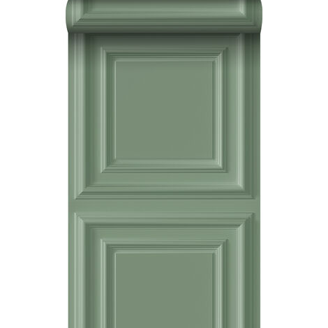 papier peint lambris vert grisé - Origin Wallcoverings (1/5)