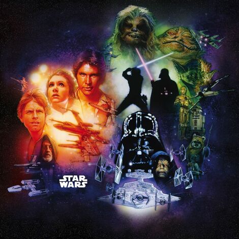 papier peint panoramique Star Wars Collage multicolore - Disney (1/3)